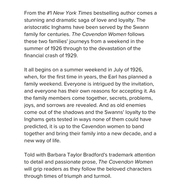 Barbara Taylor Bradford: The Cavendon Women, Cavendon Hall Series #2 (Paperback) - Picture 5 of 5